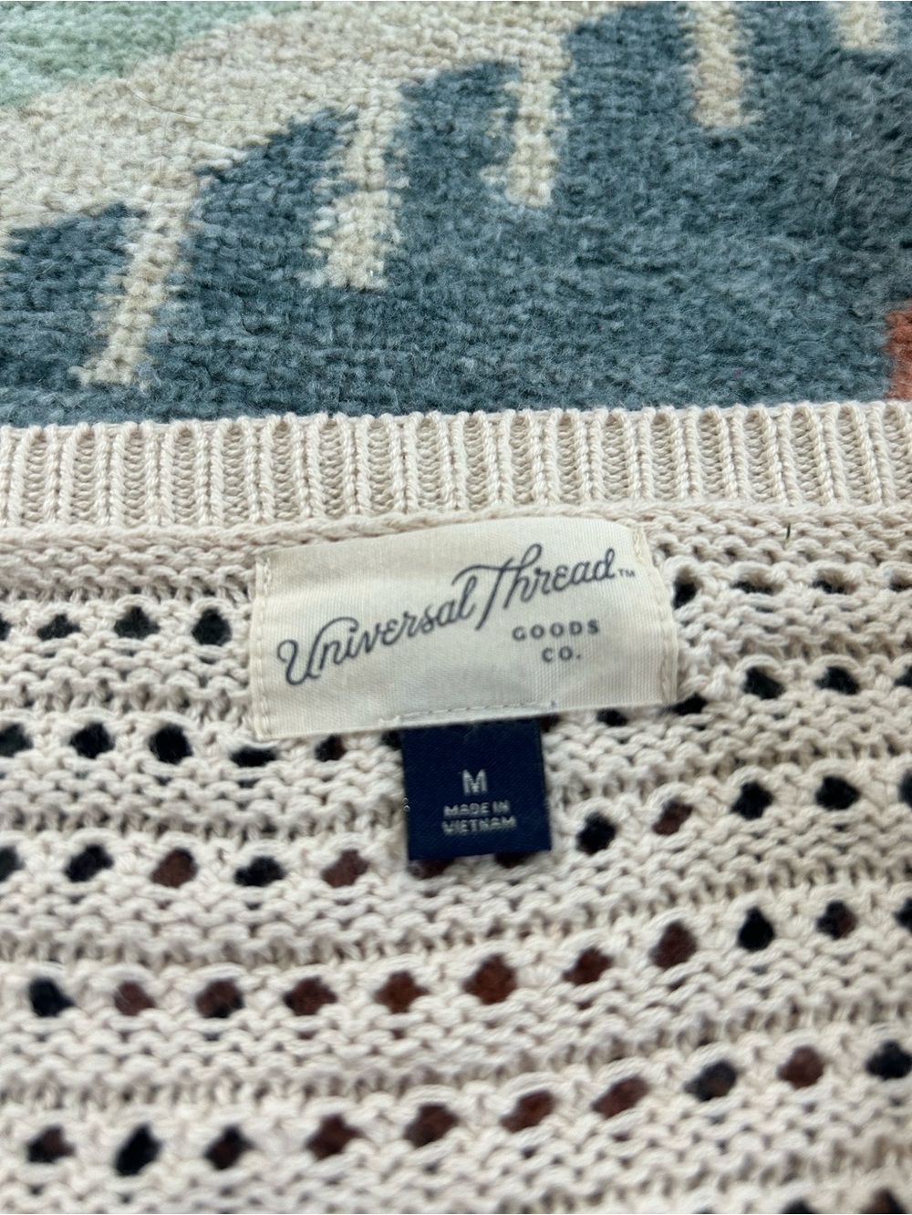 Universal Thread Cream Crochet Open-Knit Top - Picture 3 of 4